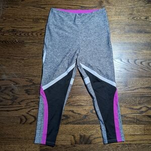 PINK Victoria's Secret Gray and Pink Leggings with Compression Fit